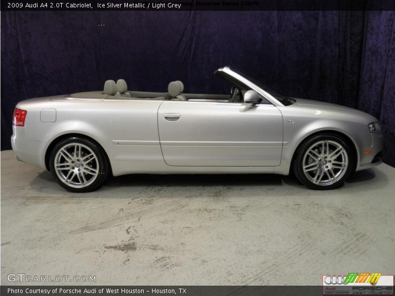 Ice Silver Metallic / Light Grey 2009 Audi A4 2.0T Cabriolet
