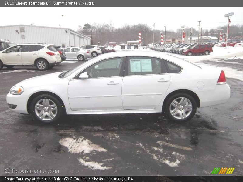 Summit White / Neutral 2010 Chevrolet Impala LT