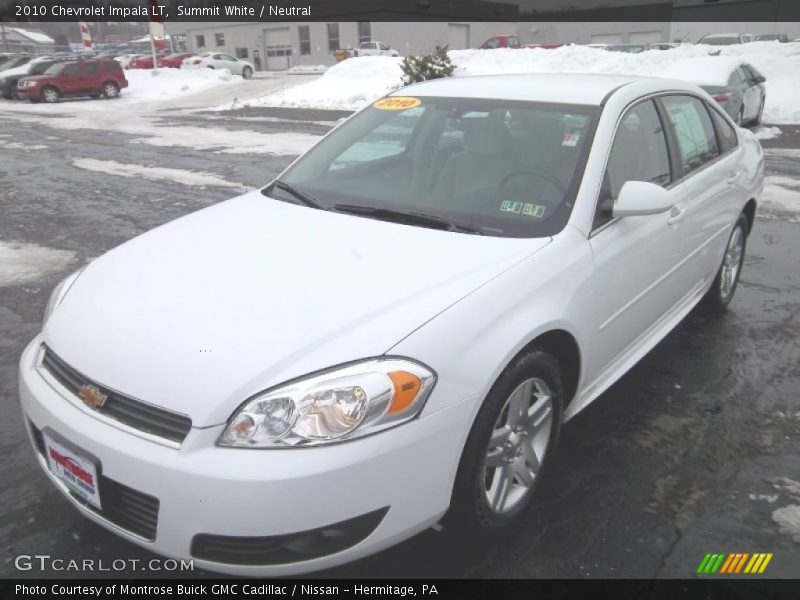 Summit White / Neutral 2010 Chevrolet Impala LT