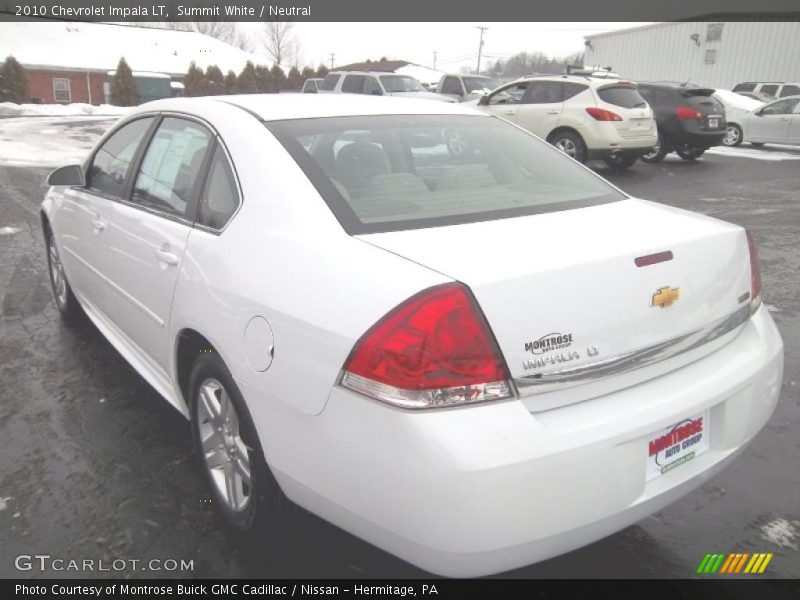Summit White / Neutral 2010 Chevrolet Impala LT