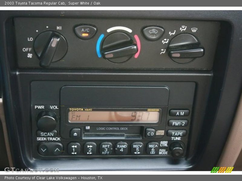 Controls of 2003 Tacoma Regular Cab