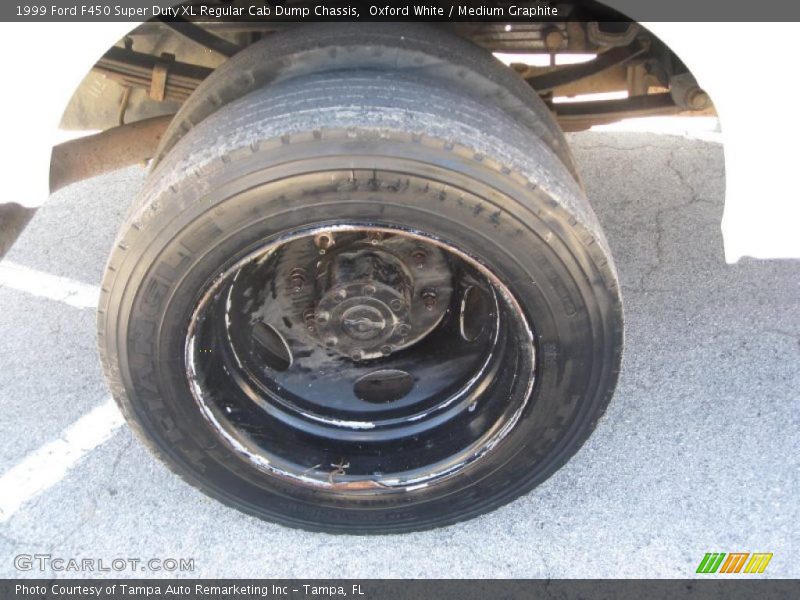 Oxford White / Medium Graphite 1999 Ford F450 Super Duty XL Regular Cab Dump Chassis
