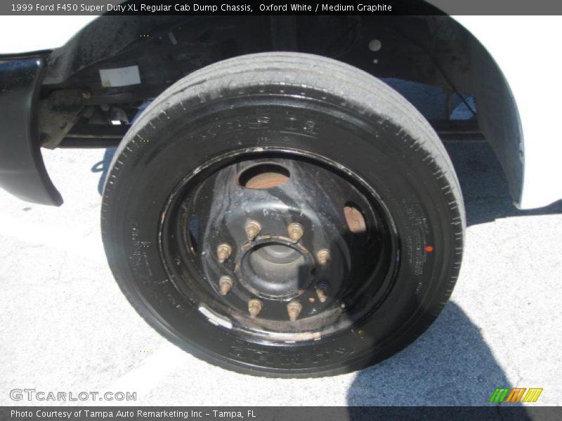 Oxford White / Medium Graphite 1999 Ford F450 Super Duty XL Regular Cab Dump Chassis