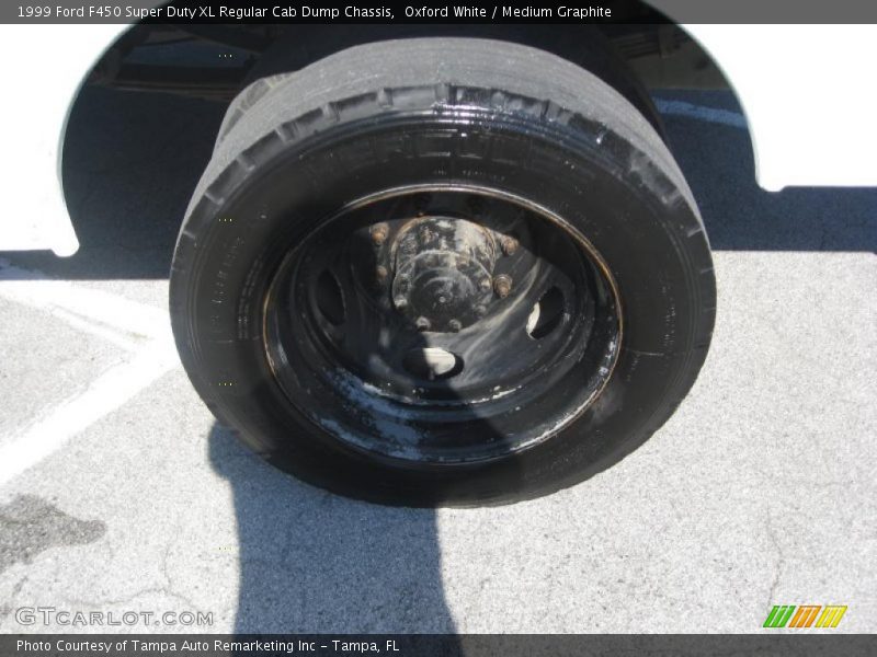 Oxford White / Medium Graphite 1999 Ford F450 Super Duty XL Regular Cab Dump Chassis