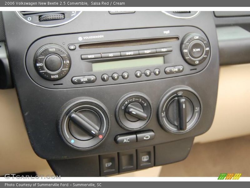 Controls of 2006 New Beetle 2.5 Convertible