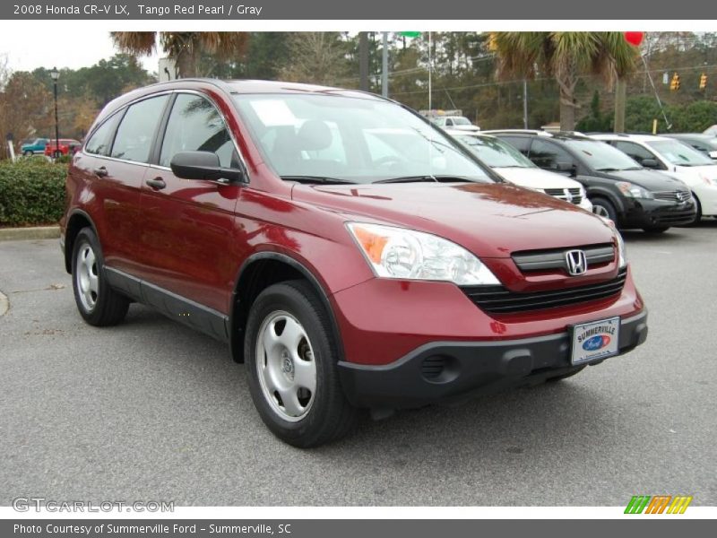 Tango Red Pearl / Gray 2008 Honda CR-V LX