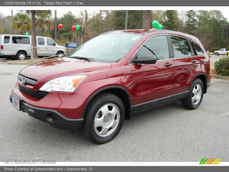 Tango Red Pearl / Gray 2008 Honda CR-V LX
