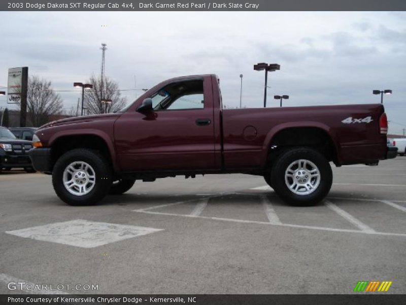 Dark Garnet Red Pearl / Dark Slate Gray 2003 Dodge Dakota SXT Regular Cab 4x4