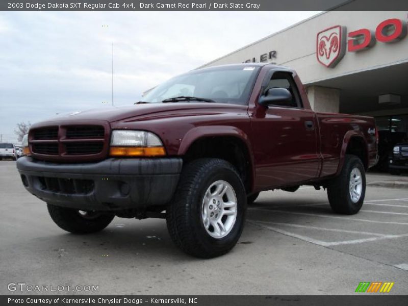 Dark Garnet Red Pearl / Dark Slate Gray 2003 Dodge Dakota SXT Regular Cab 4x4