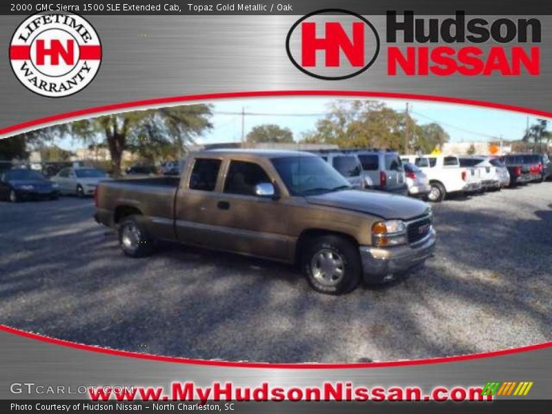 Topaz Gold Metallic / Oak 2000 GMC Sierra 1500 SLE Extended Cab