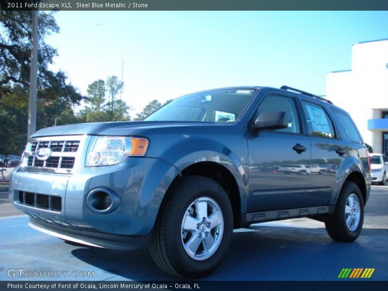 Steel Blue Metallic / Stone 2011 Ford Escape XLS