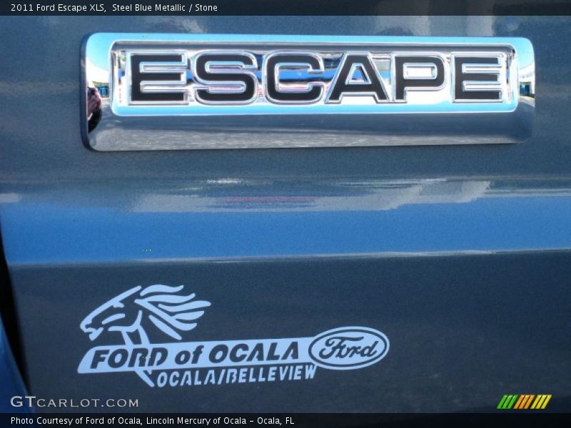 Steel Blue Metallic / Stone 2011 Ford Escape XLS