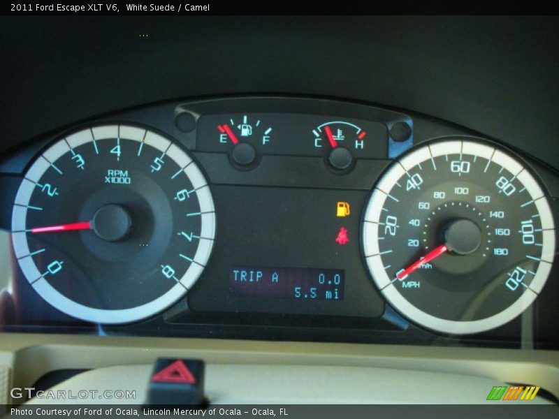 White Suede / Camel 2011 Ford Escape XLT V6