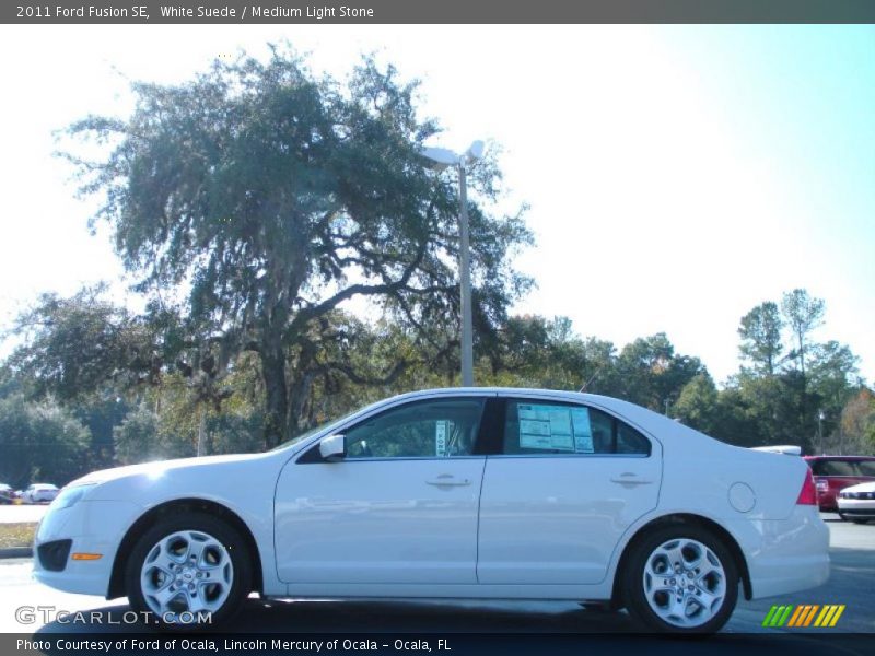 White Suede / Medium Light Stone 2011 Ford Fusion SE