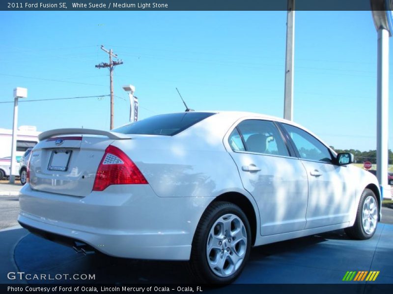 White Suede / Medium Light Stone 2011 Ford Fusion SE