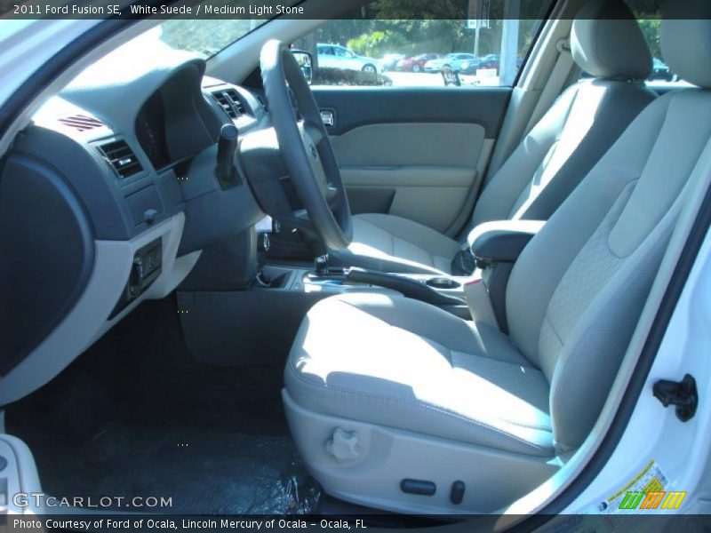 White Suede / Medium Light Stone 2011 Ford Fusion SE