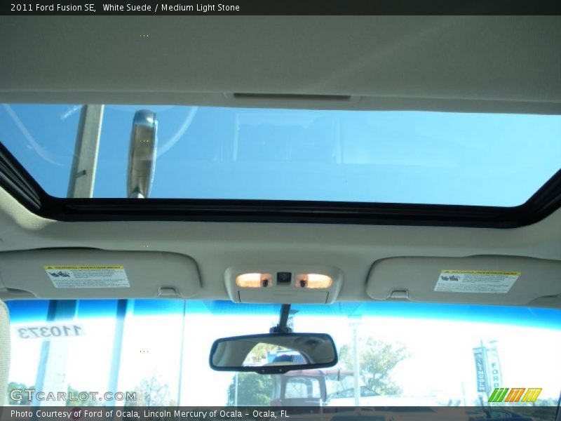 White Suede / Medium Light Stone 2011 Ford Fusion SE
