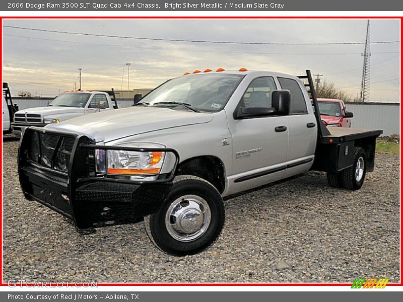 Bright Silver Metallic / Medium Slate Gray 2006 Dodge Ram 3500 SLT Quad Cab 4x4 Chassis
