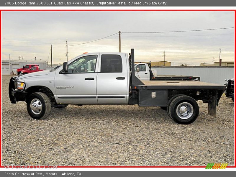 Bright Silver Metallic / Medium Slate Gray 2006 Dodge Ram 3500 SLT Quad Cab 4x4 Chassis