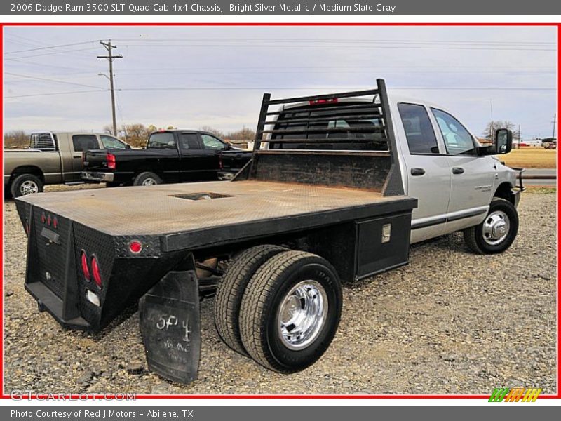 Bright Silver Metallic / Medium Slate Gray 2006 Dodge Ram 3500 SLT Quad Cab 4x4 Chassis
