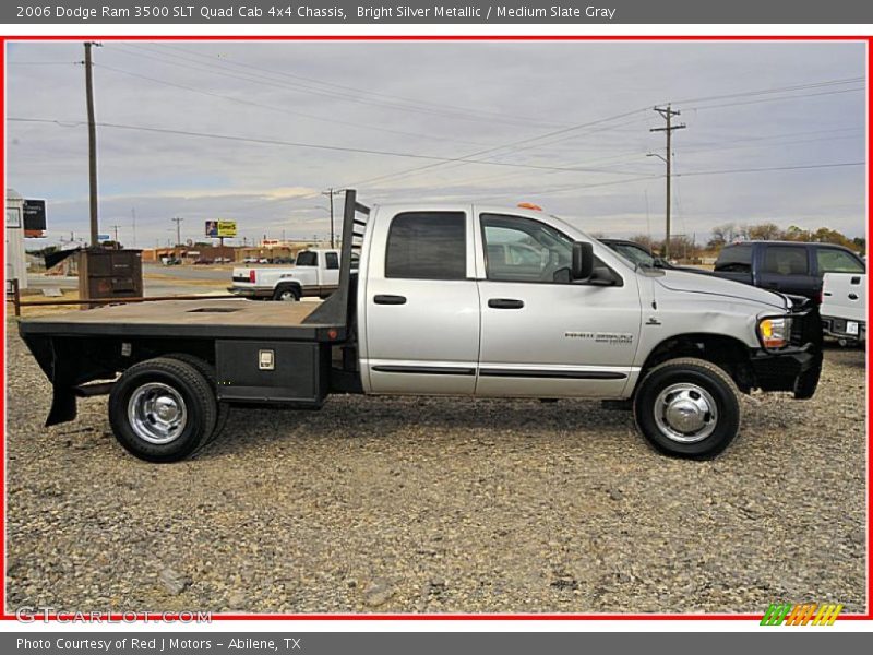 Bright Silver Metallic / Medium Slate Gray 2006 Dodge Ram 3500 SLT Quad Cab 4x4 Chassis