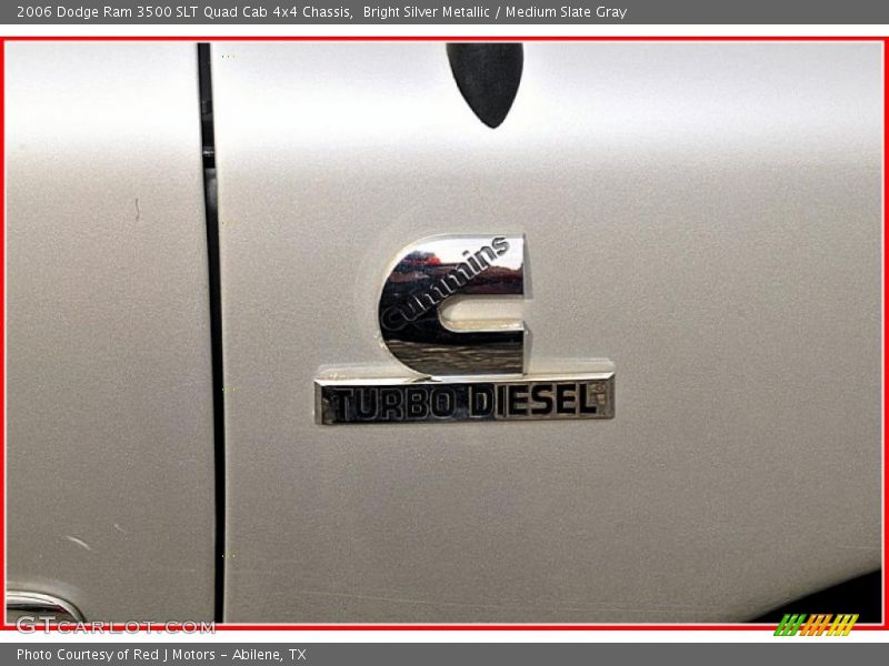 Bright Silver Metallic / Medium Slate Gray 2006 Dodge Ram 3500 SLT Quad Cab 4x4 Chassis