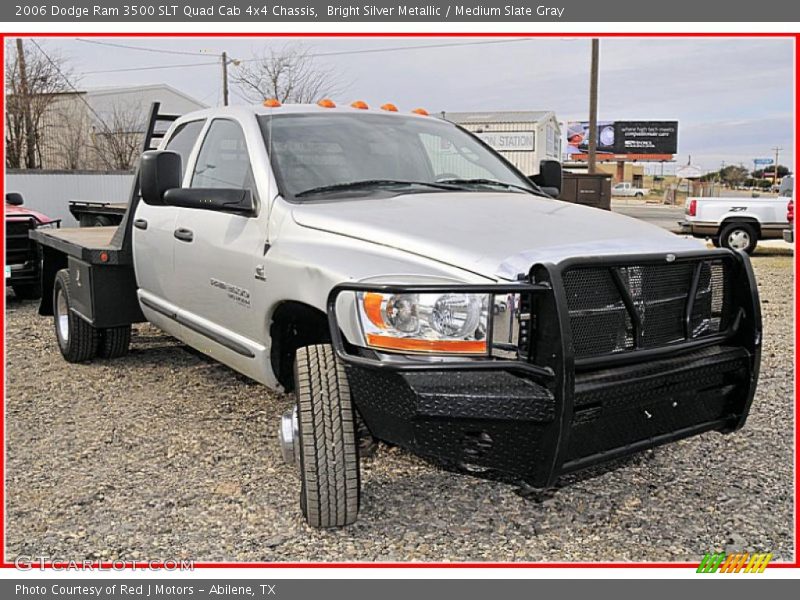 Bright Silver Metallic / Medium Slate Gray 2006 Dodge Ram 3500 SLT Quad Cab 4x4 Chassis