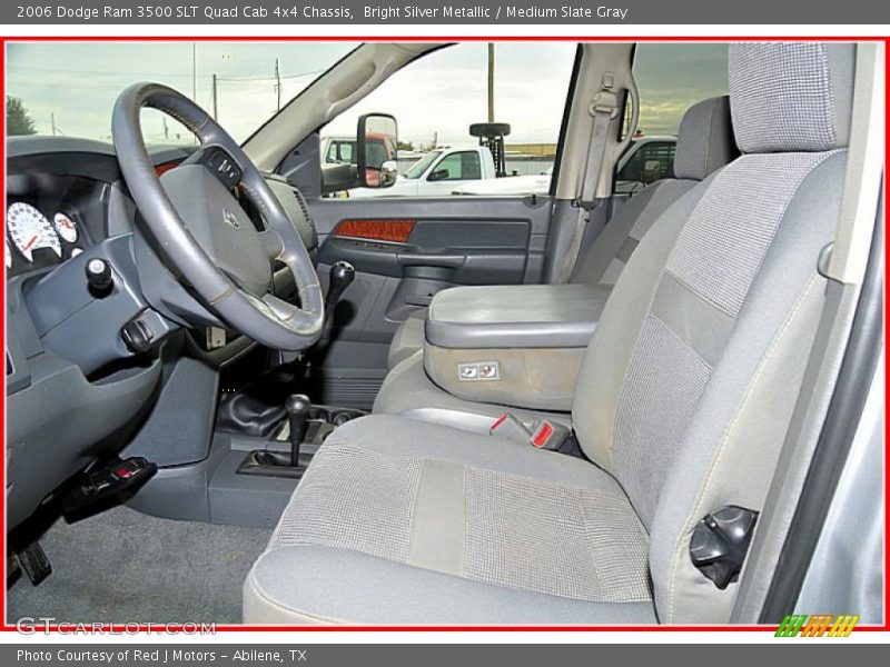 Bright Silver Metallic / Medium Slate Gray 2006 Dodge Ram 3500 SLT Quad Cab 4x4 Chassis