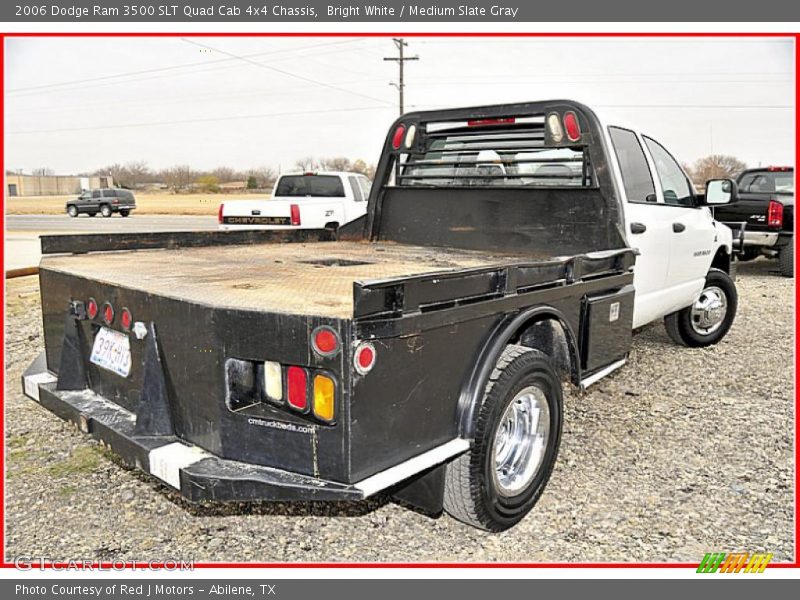 Bright White / Medium Slate Gray 2006 Dodge Ram 3500 SLT Quad Cab 4x4 Chassis
