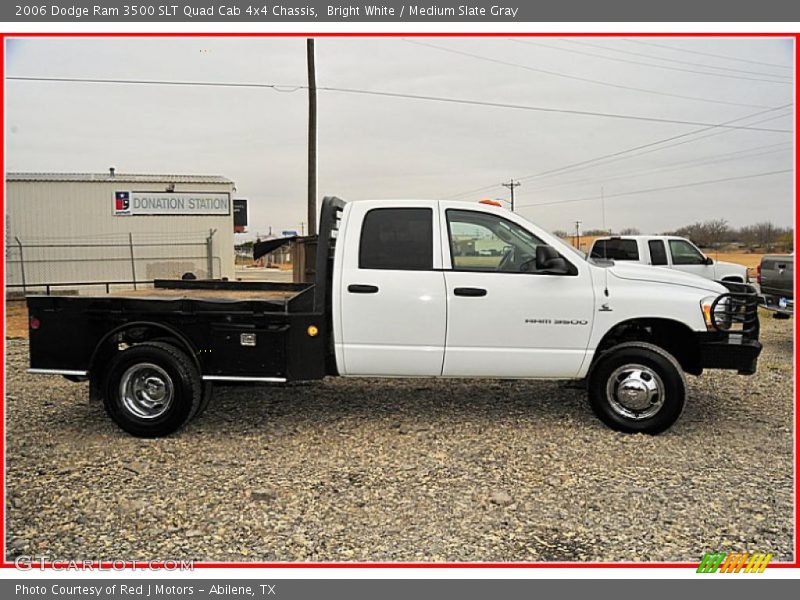 Bright White / Medium Slate Gray 2006 Dodge Ram 3500 SLT Quad Cab 4x4 Chassis