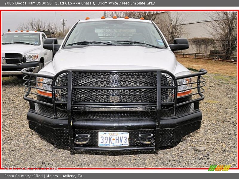Bright White / Medium Slate Gray 2006 Dodge Ram 3500 SLT Quad Cab 4x4 Chassis