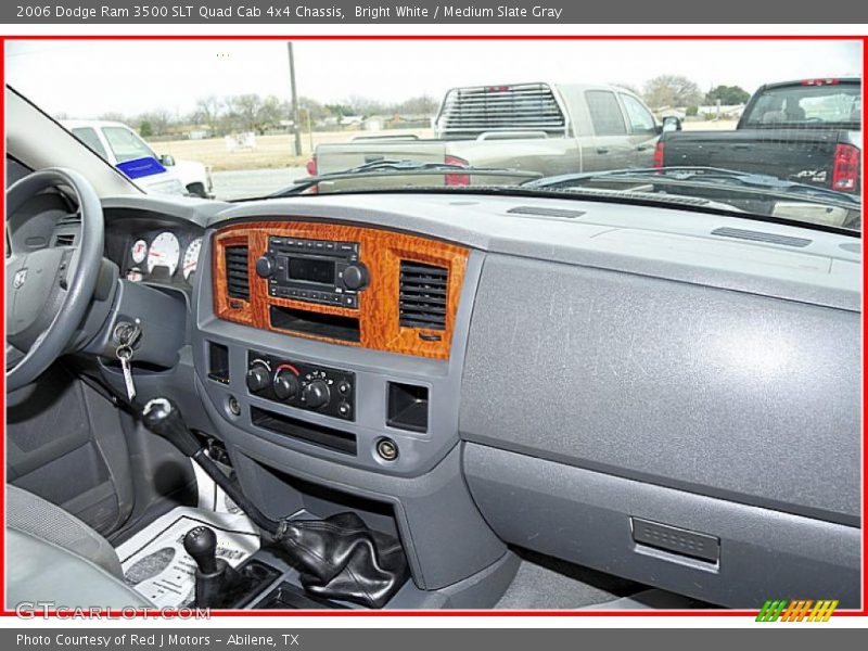 Bright White / Medium Slate Gray 2006 Dodge Ram 3500 SLT Quad Cab 4x4 Chassis
