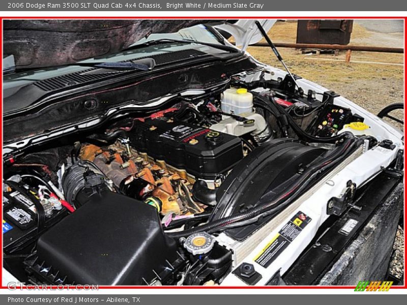 Bright White / Medium Slate Gray 2006 Dodge Ram 3500 SLT Quad Cab 4x4 Chassis