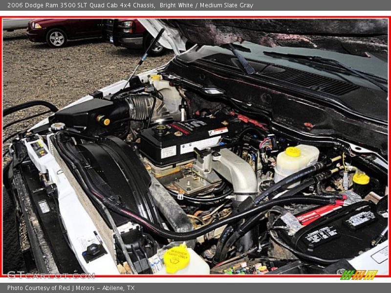 Bright White / Medium Slate Gray 2006 Dodge Ram 3500 SLT Quad Cab 4x4 Chassis