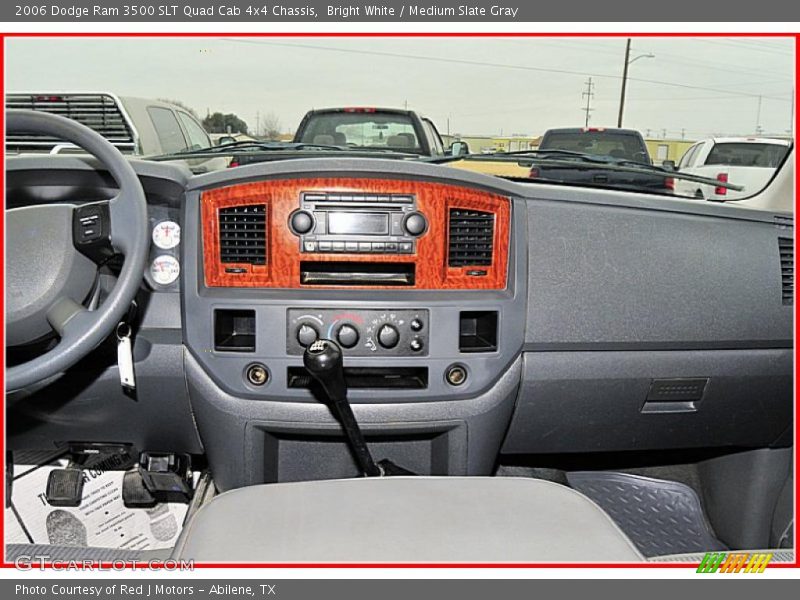 Bright White / Medium Slate Gray 2006 Dodge Ram 3500 SLT Quad Cab 4x4 Chassis
