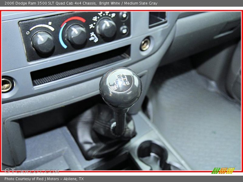 Bright White / Medium Slate Gray 2006 Dodge Ram 3500 SLT Quad Cab 4x4 Chassis