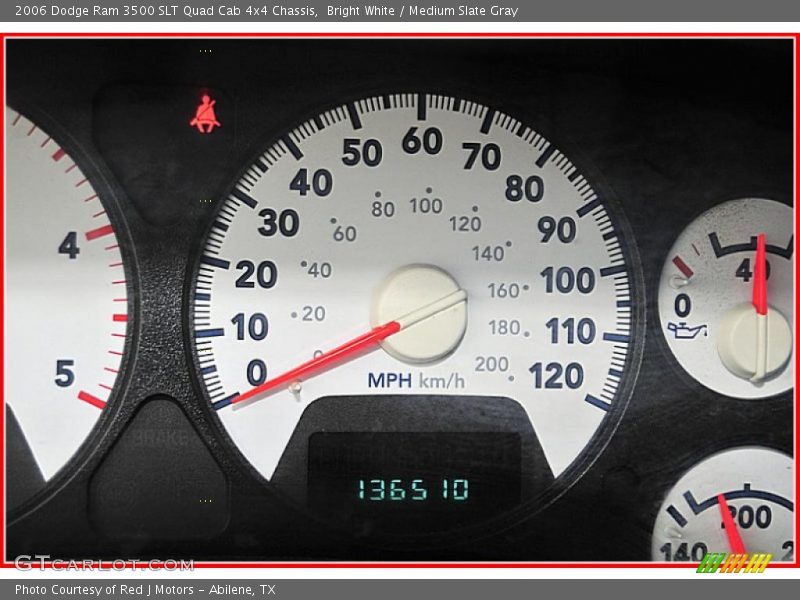 Bright White / Medium Slate Gray 2006 Dodge Ram 3500 SLT Quad Cab 4x4 Chassis