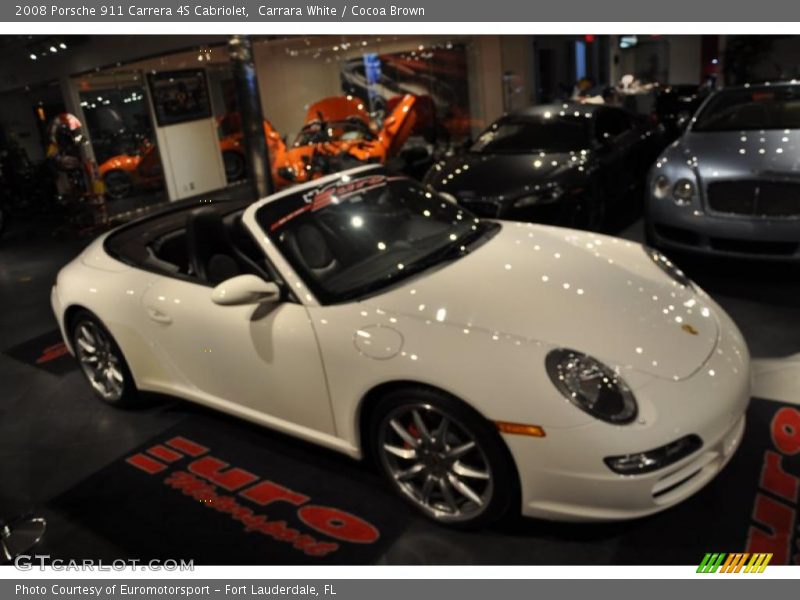 Carrara White / Cocoa Brown 2008 Porsche 911 Carrera 4S Cabriolet