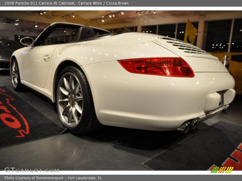 Carrara White / Cocoa Brown 2008 Porsche 911 Carrera 4S Cabriolet