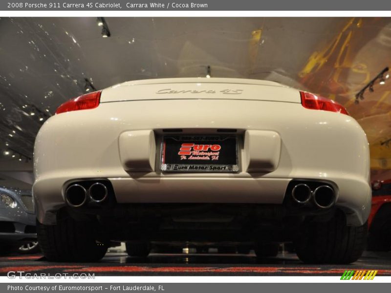 Carrara White / Cocoa Brown 2008 Porsche 911 Carrera 4S Cabriolet