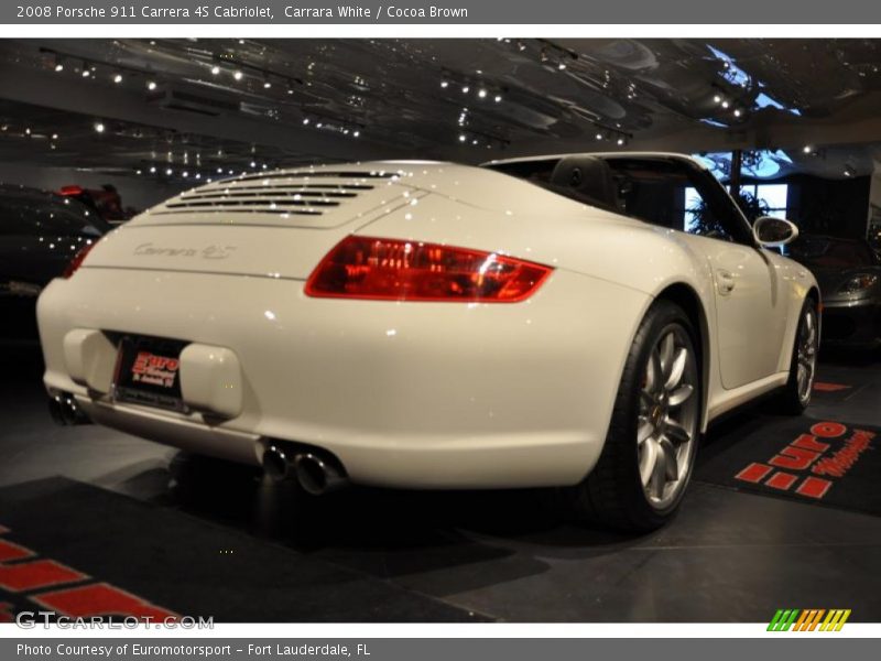 Carrara White / Cocoa Brown 2008 Porsche 911 Carrera 4S Cabriolet