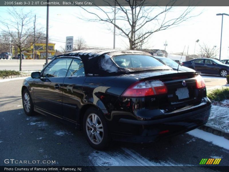 Black / Slate Gray 2006 Saab 9-3 2.0T Convertible