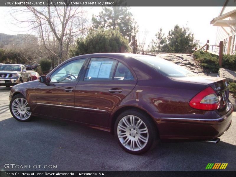 Barolo Red Metallic / Black 2007 Mercedes-Benz E 350 Sedan