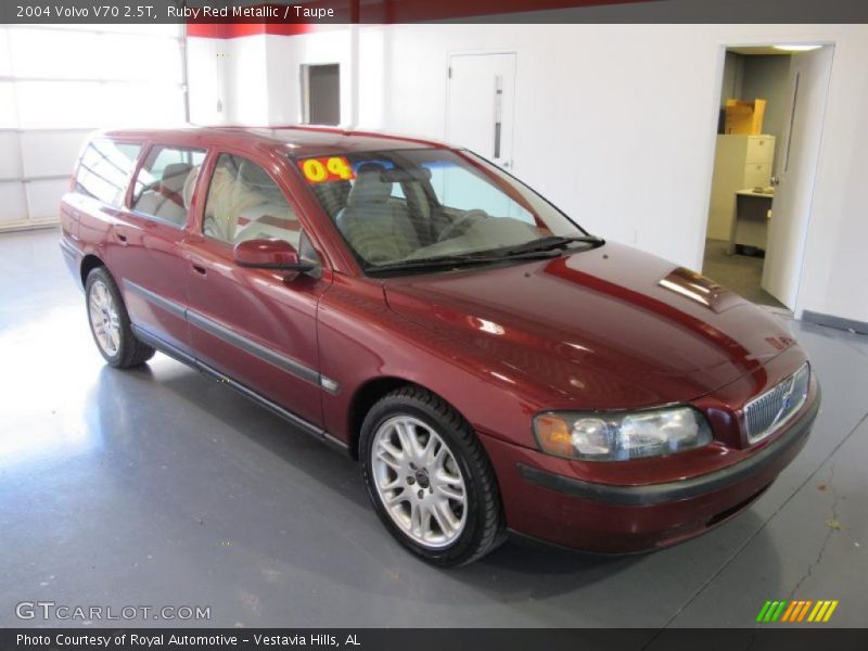 Ruby Red Metallic / Taupe 2004 Volvo V70 2.5T