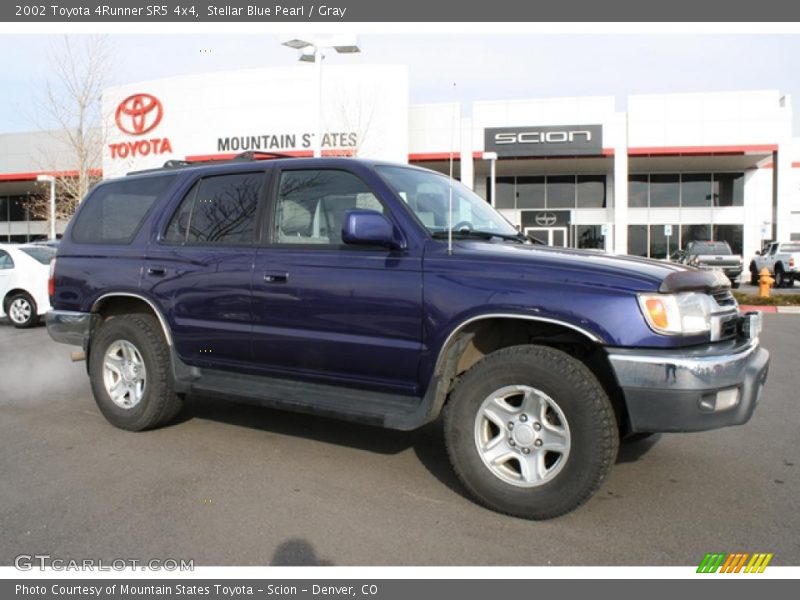 Stellar Blue Pearl / Gray 2002 Toyota 4Runner SR5 4x4
