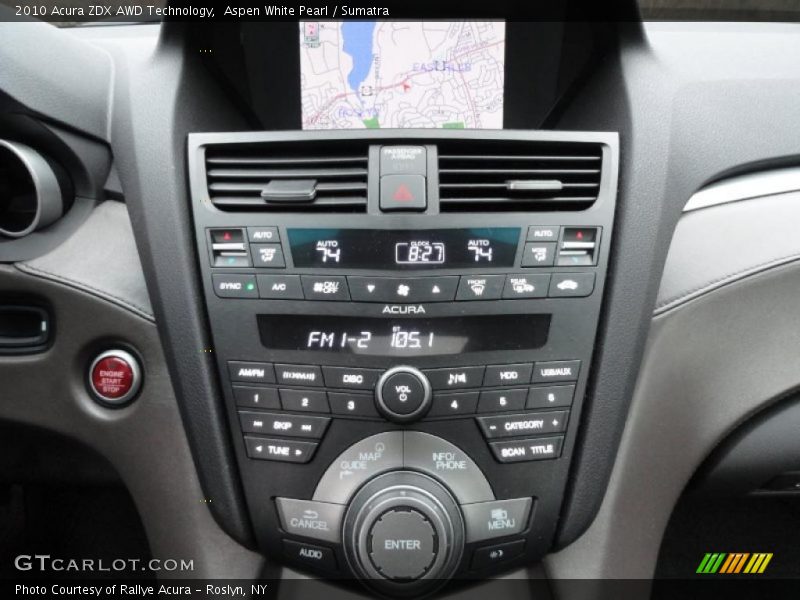 Controls of 2010 ZDX AWD Technology