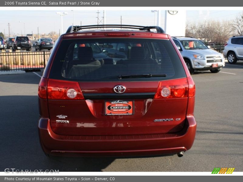 Salsa Red Pearl / Stone Gray 2006 Toyota Sienna CE