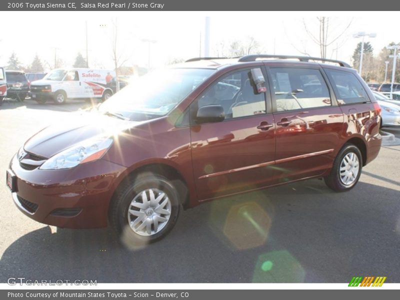 Salsa Red Pearl / Stone Gray 2006 Toyota Sienna CE