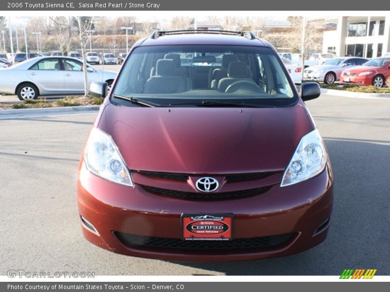 Salsa Red Pearl / Stone Gray 2006 Toyota Sienna CE