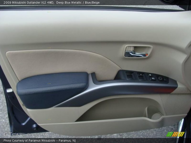 Deep Blue Metallic / Blue/Beige 2009 Mitsubishi Outlander XLS 4WD